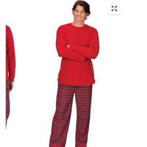 Men's Red Plaid Pajama Set